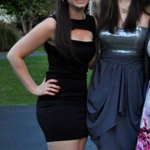 ASOS caged black mini dress